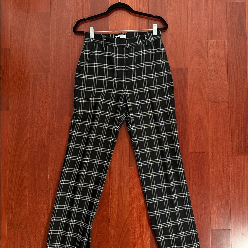 & Other Stories Black and White Checkered Pants